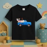 Oink Baa Moo I Am Two Farm Animals Blue Truck Birthday Boy Toddler T-Shirt thumb 3