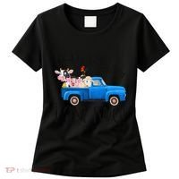 Oink Baa Moo I Am Two Farm Animals Blue Truck Birthday Boy Women's T-Shirt thumb 0