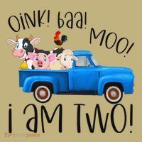 Oink Baa Moo I Am Two Farm Animals Blue Truck Birthday Boy Polo thumb 2