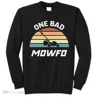 One Bad Mowfo Funny Lawn Care Mowing Gardener Father's Day Sweatshirt thumb 0