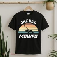 One Bad Mowfo Funny Lawn Care Mowing Gardener Father's Day T-Shirt thumb 2