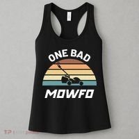 One Bad Mowfo Funny Lawn Care Mowing Gardener Father's Day Women's Tank Top thumb 3