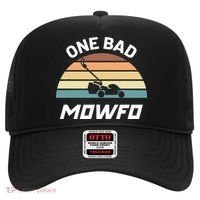One Bad Mowfo Funny Lawn Care Mowing Gardener Father's Day Hat thumb 0