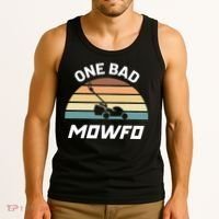 One Bad Mowfo Funny Lawn Care Mowing Gardener Father's Day Tank Top thumb 3
