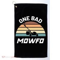 One Bad Mowfo Funny Lawn Care Mowing Gardener Father's Day Golf Towel thumb 0