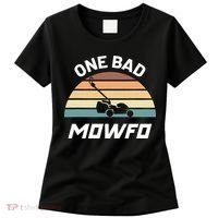 One Bad Mowfo Funny Lawn Care Mowing Gardener Father's Day Women's T-Shirt thumb 0