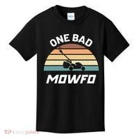 One Bad Mowfo Funny Lawn Care Mowing Gardener Father's Day Kids T-Shirt thumb 0