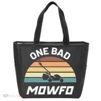 One Bad Mowfo Funny Lawn Care Mowing Gardener Father's Day Tote Bag thumb 0