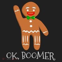 Ok Boomer Meme Millennials Gen Z Funny Xmas Gingerbread Gift Hat thumb 2