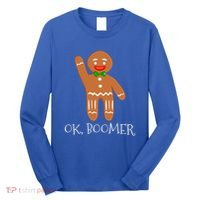Ok Boomer Meme Millennials Gen Z Funny Xmas Gingerbread Gift Long Sleeve Shirt thumb 0