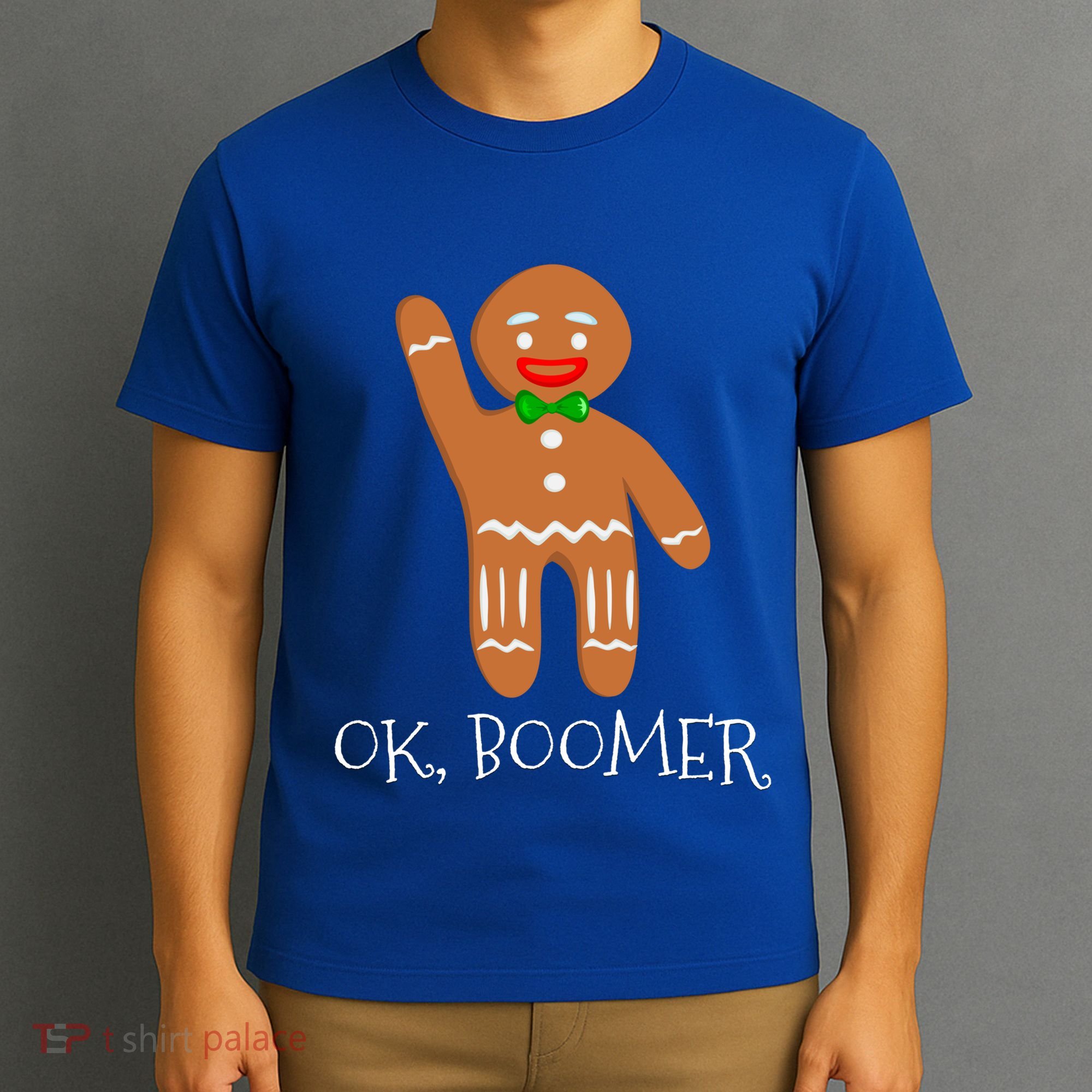 Ok Boomer Meme Millennials Gen Z Funny Xmas Gingerbread Gift T-Shirt