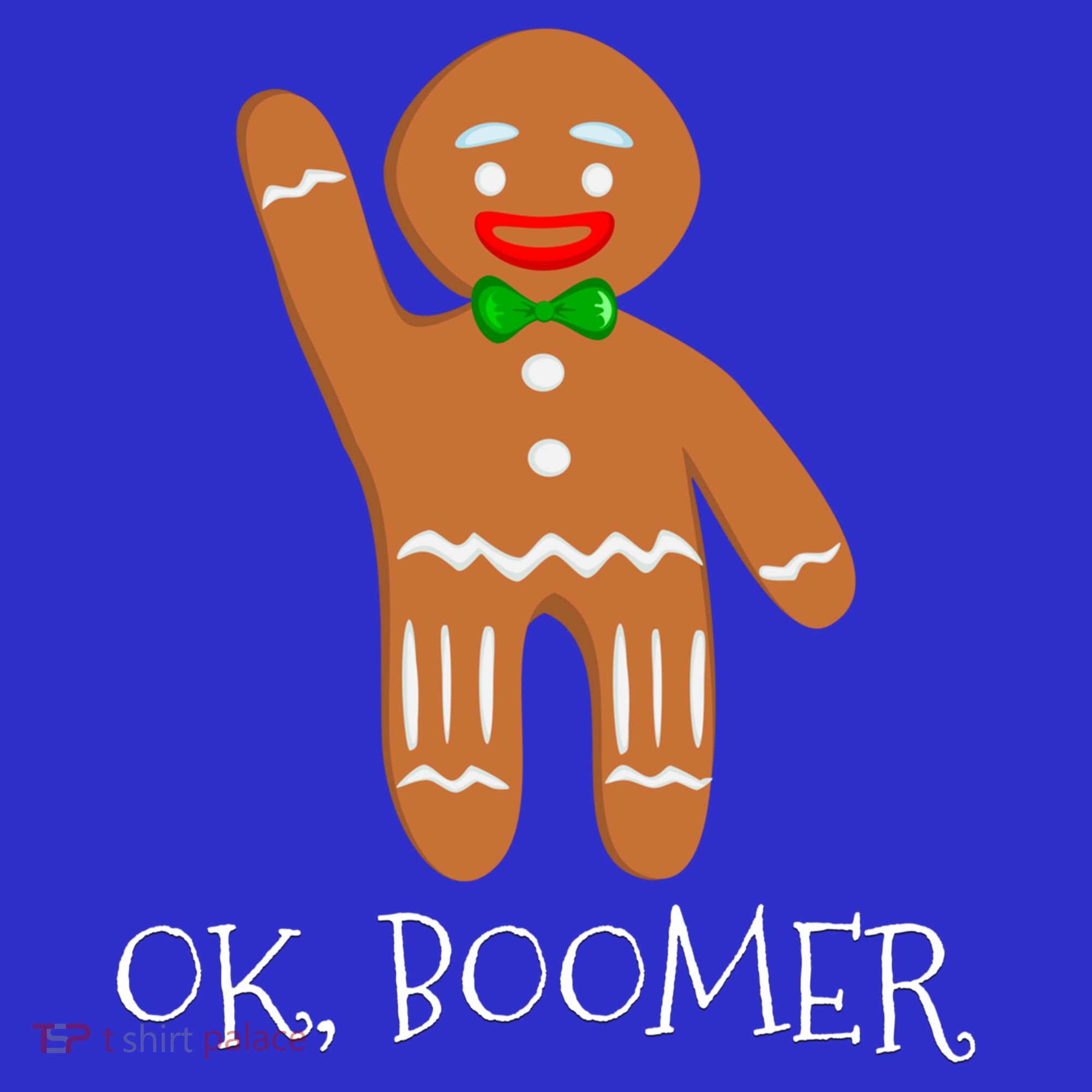 Ok Boomer Meme Millennials Gen Z Funny Xmas Gingerbread Gift T-Shirt