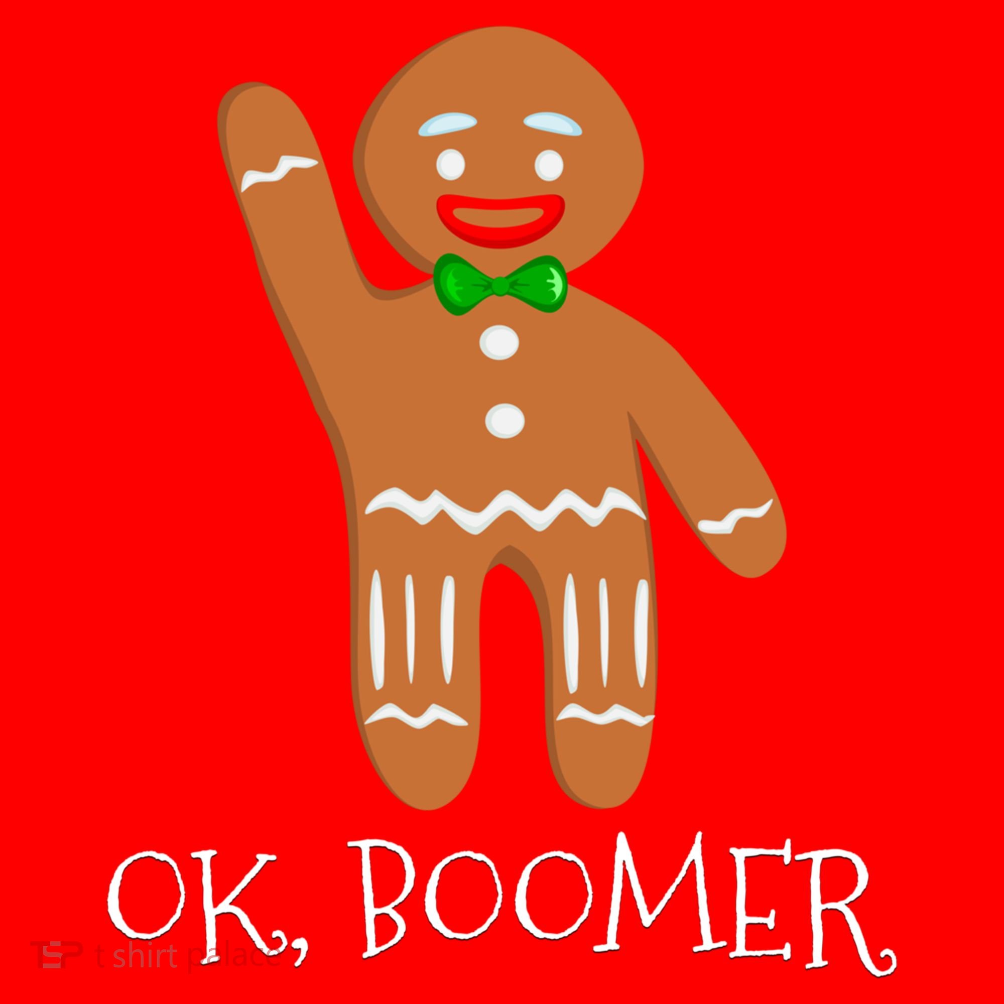 Ok Boomer Meme Millennials Gen Z Funny Xmas Gingerbread Gift Santa Hat