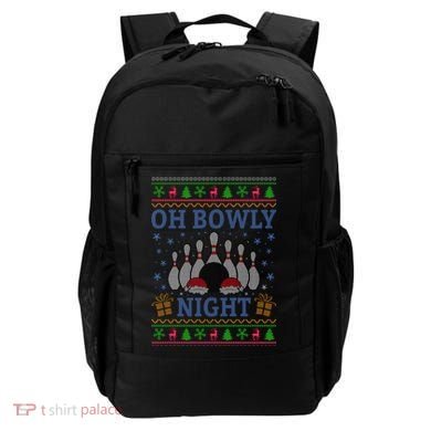 Oh Bowly Night Bowling Ugly Christmas Backpack