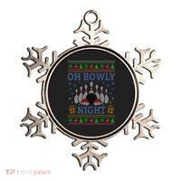 Oh Bowly Night Bowling Ugly Christmas Ornament thumb 0