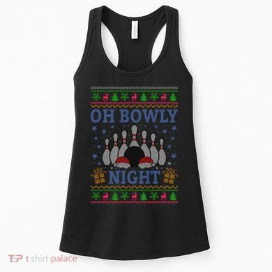 Oh Bowly Night Bowling Ugly Christmas Women's Tank Top
