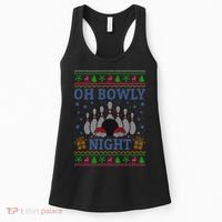 Oh Bowly Night Bowling Ugly Christmas Women's Tank Top thumb 0