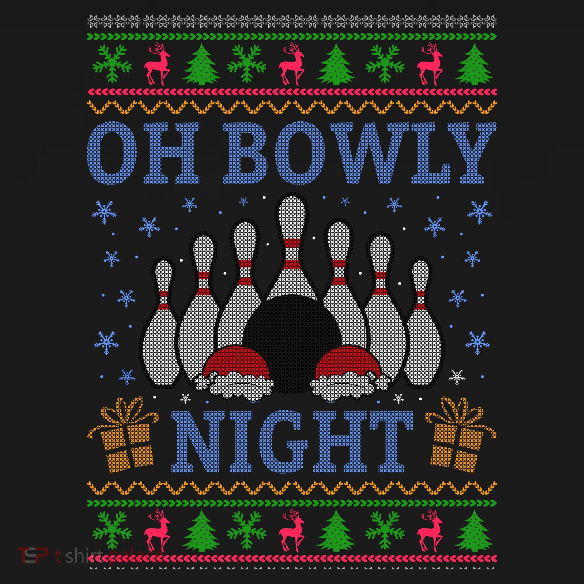 Oh Bowly Night Bowling Ugly Christmas Women's Tank Top