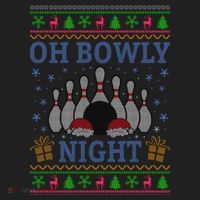 Oh Bowly Night Bowling Ugly Christmas Hat thumb 2