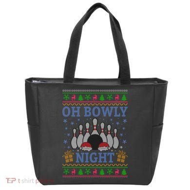 Oh Bowly Night Bowling Ugly Christmas Tote Bag