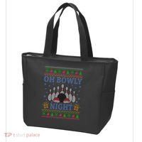 Oh Bowly Night Bowling Ugly Christmas Tote Bag thumb 3
