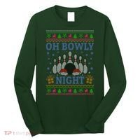Oh Bowly Night Bowling Ugly Christmas Long Sleeve Shirt thumb 0