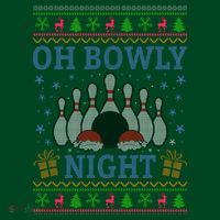 Oh Bowly Night Bowling Ugly Christmas Long Sleeve Shirt thumb 2