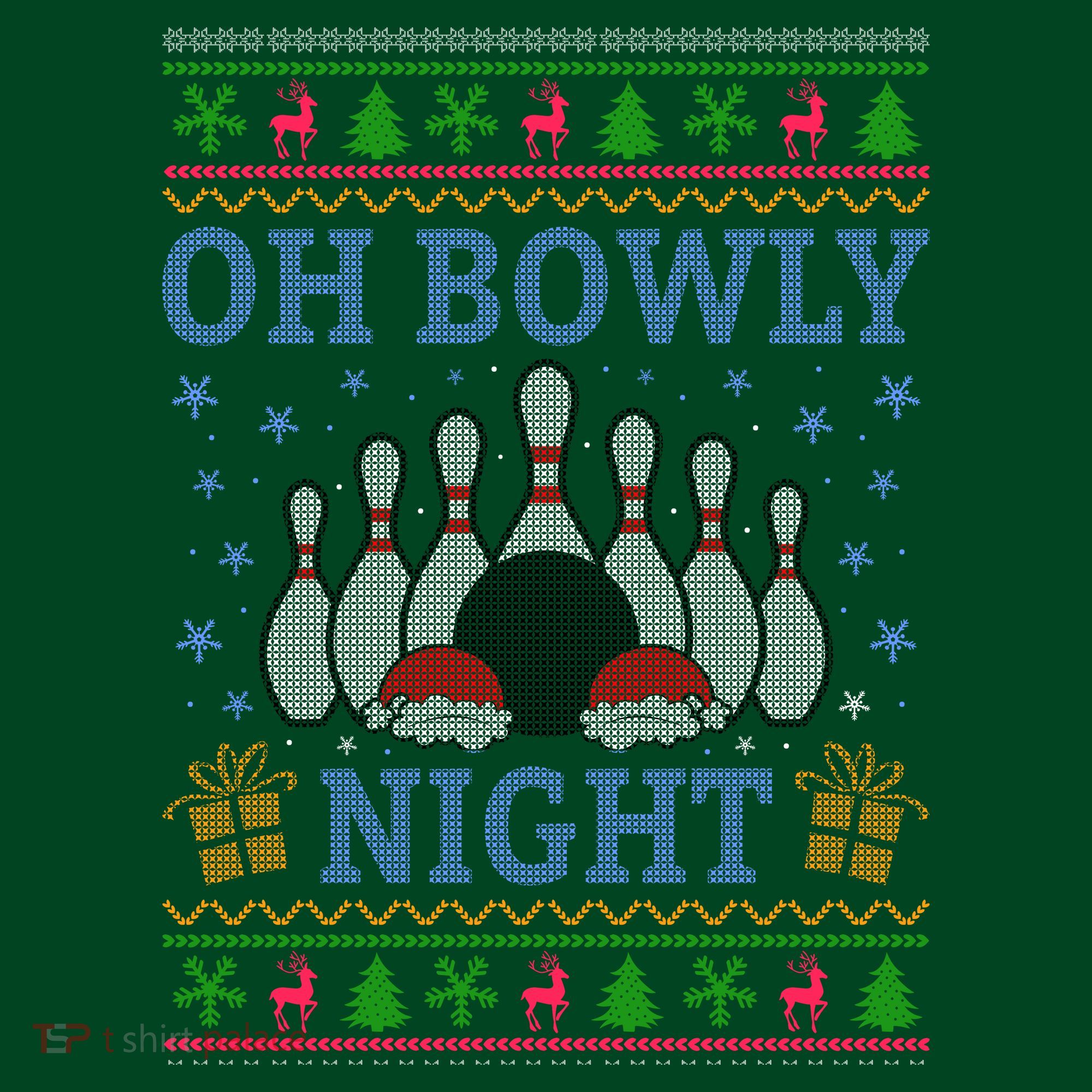 Oh Bowly Night Bowling Ugly Christmas Long Sleeve Shirt