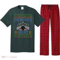 Oh Bowly Night Bowling Ugly Christmas Pajama Set thumb 0