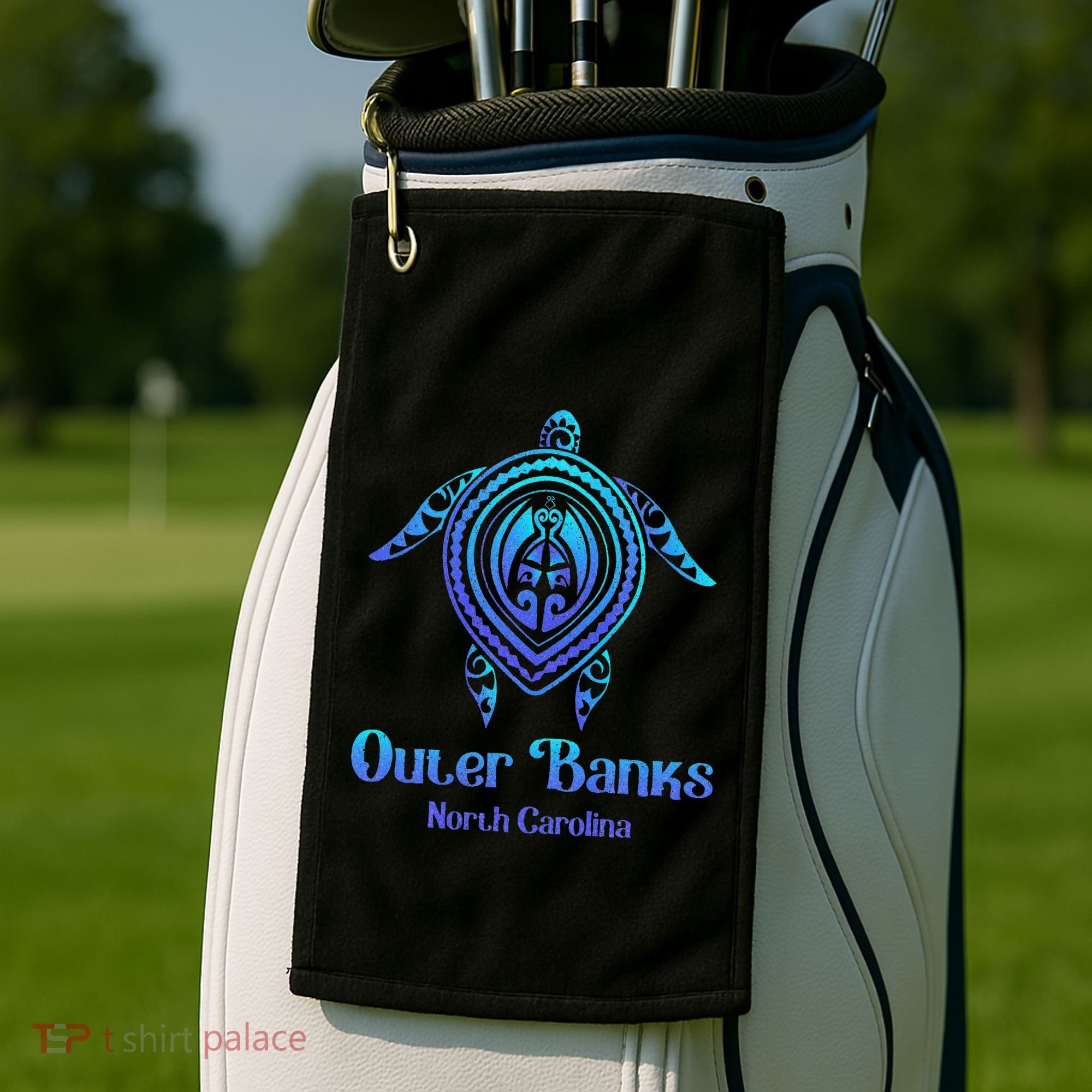Outer Banks North Carolina Souvenir OBX NC Sea Turtle Golf Towel