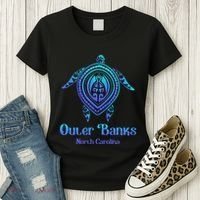 Outer Banks North Carolina Souvenir OBX NC Sea Turtle Women's T-Shirt thumb 3