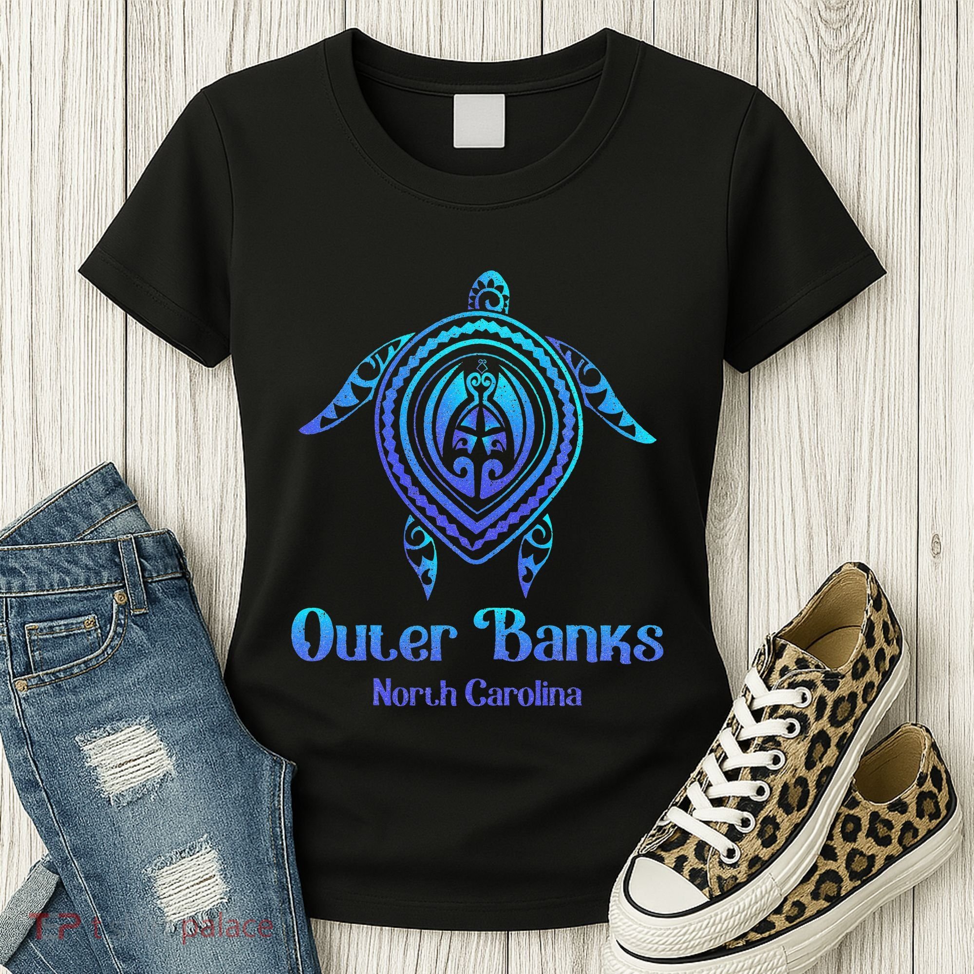 Outer Banks North Carolina Souvenir OBX NC Sea Turtle Women's T-Shirt
