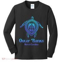 Outer Banks North Carolina Souvenir OBX NC Sea Turtle Kids Long Sleeve Shirt thumb 0