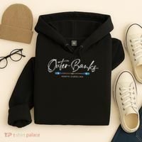 Outer Banks North Carolina Oars Graphic Hoodie thumb 4