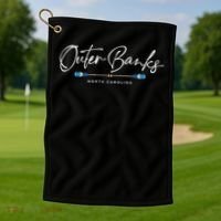 Outer Banks North Carolina Oars Graphic Golf Towel thumb 1