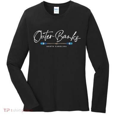 Outer Banks North Carolina Oars Graphic Women's Long Sleeve Shirt