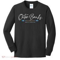 Outer Banks North Carolina Oars Graphic Kids Long Sleeve Shirt thumb 0