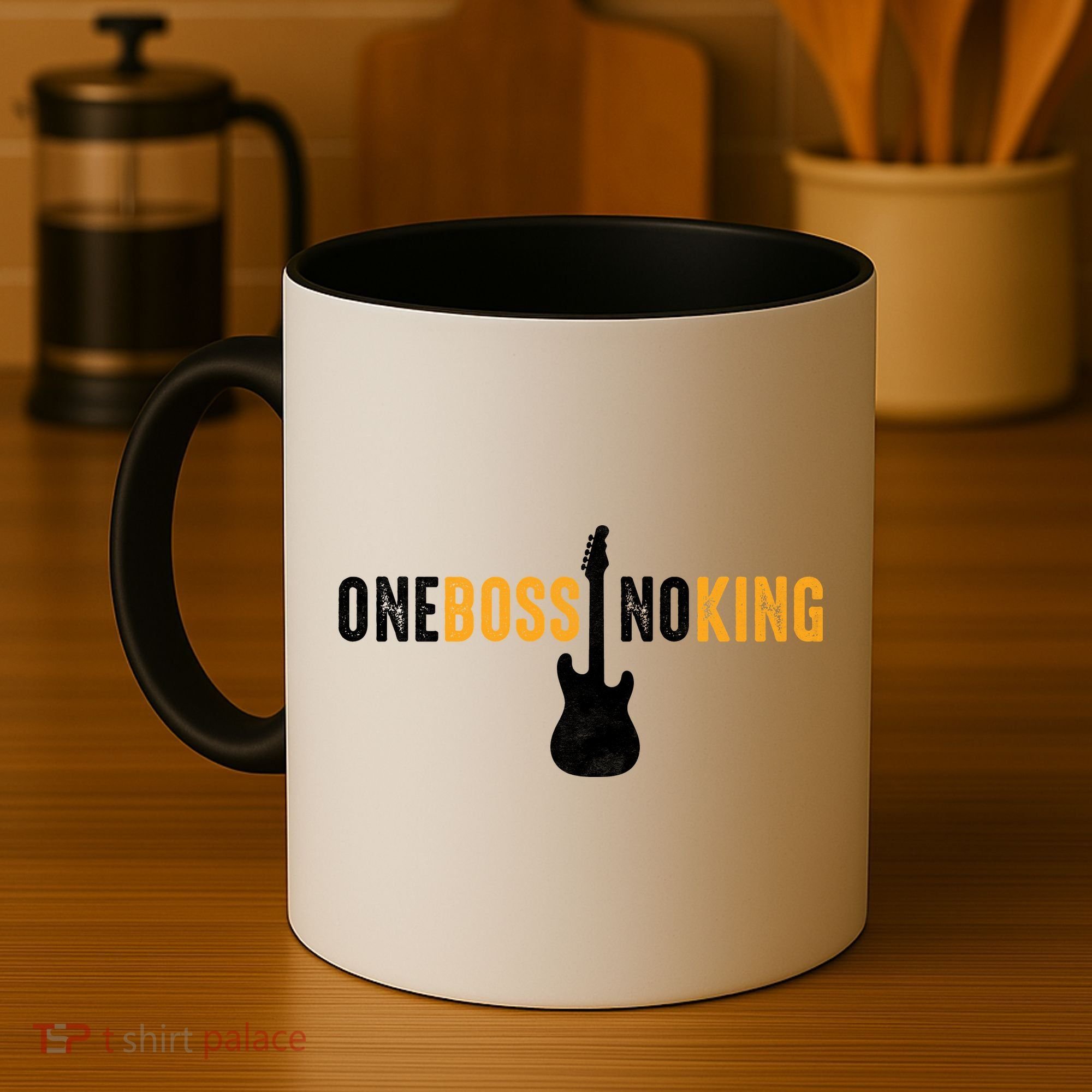 One Boss No King Guitar Coffee Mug