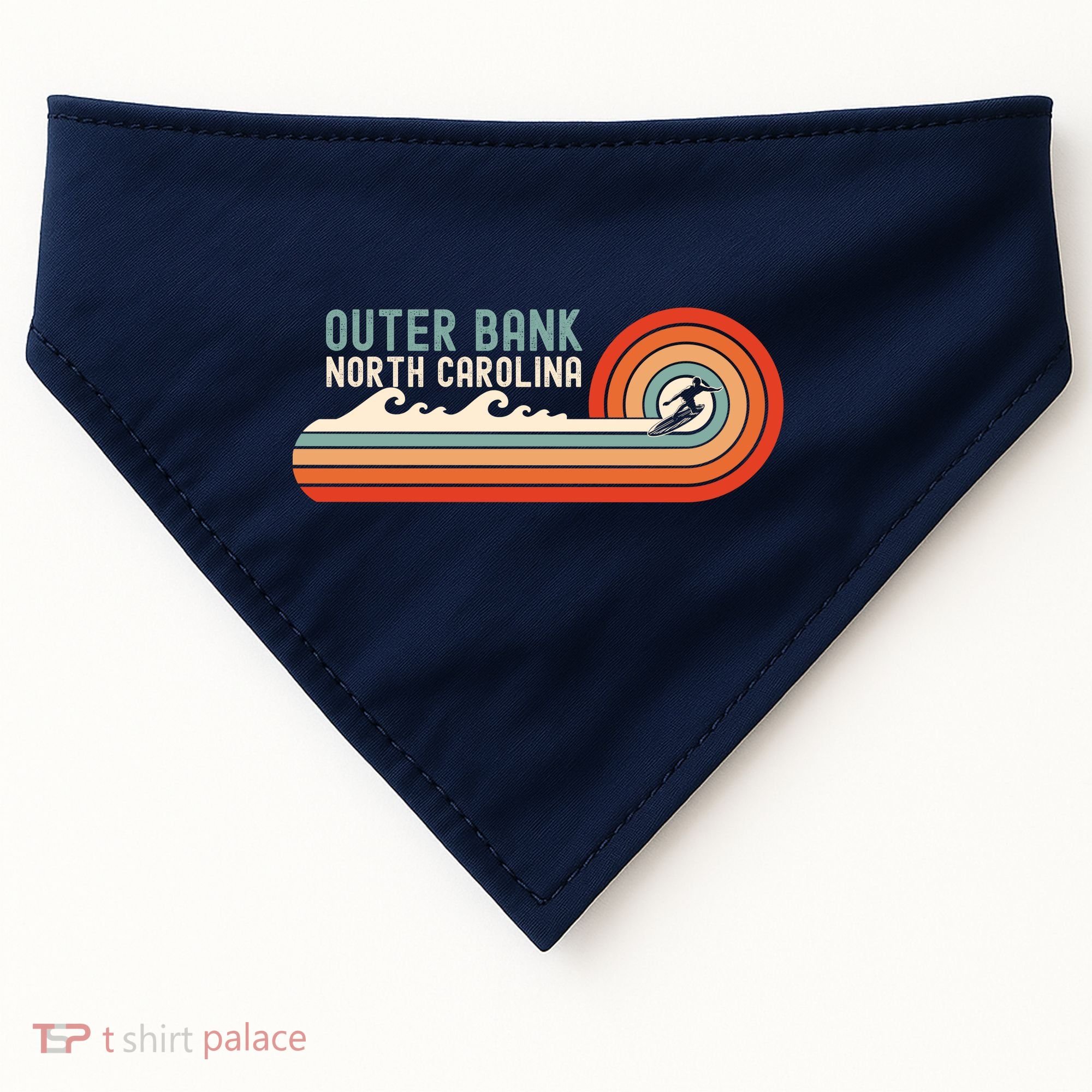 Outer Banks North Carolina NC Beach USA-Made Doggie Bandana