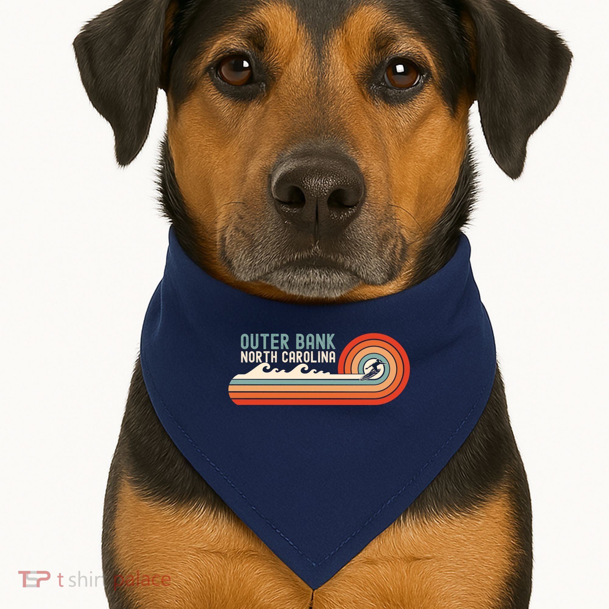 Outer Banks North Carolina NC Beach USA-Made Doggie Bandana
