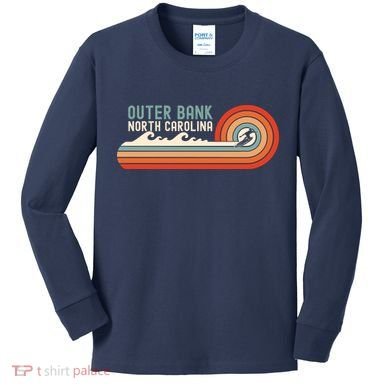 Outer Banks North Carolina NC Beach Kids Long Sleeve Shirt