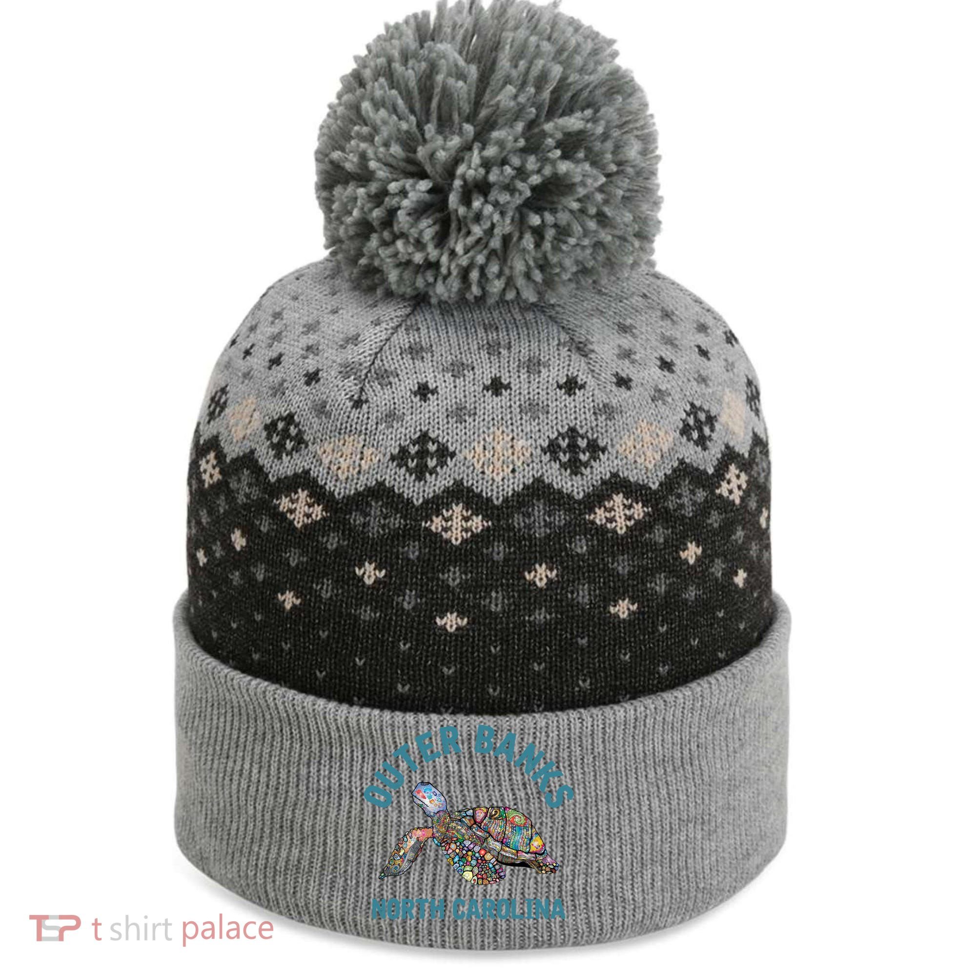Outer Banks North Carolina NC Beach The Baniff Cuffed Pom Beanie
