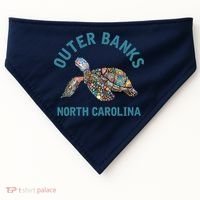 Outer Banks North Carolina NC Beach USA-Made Doggie Bandana thumb 0