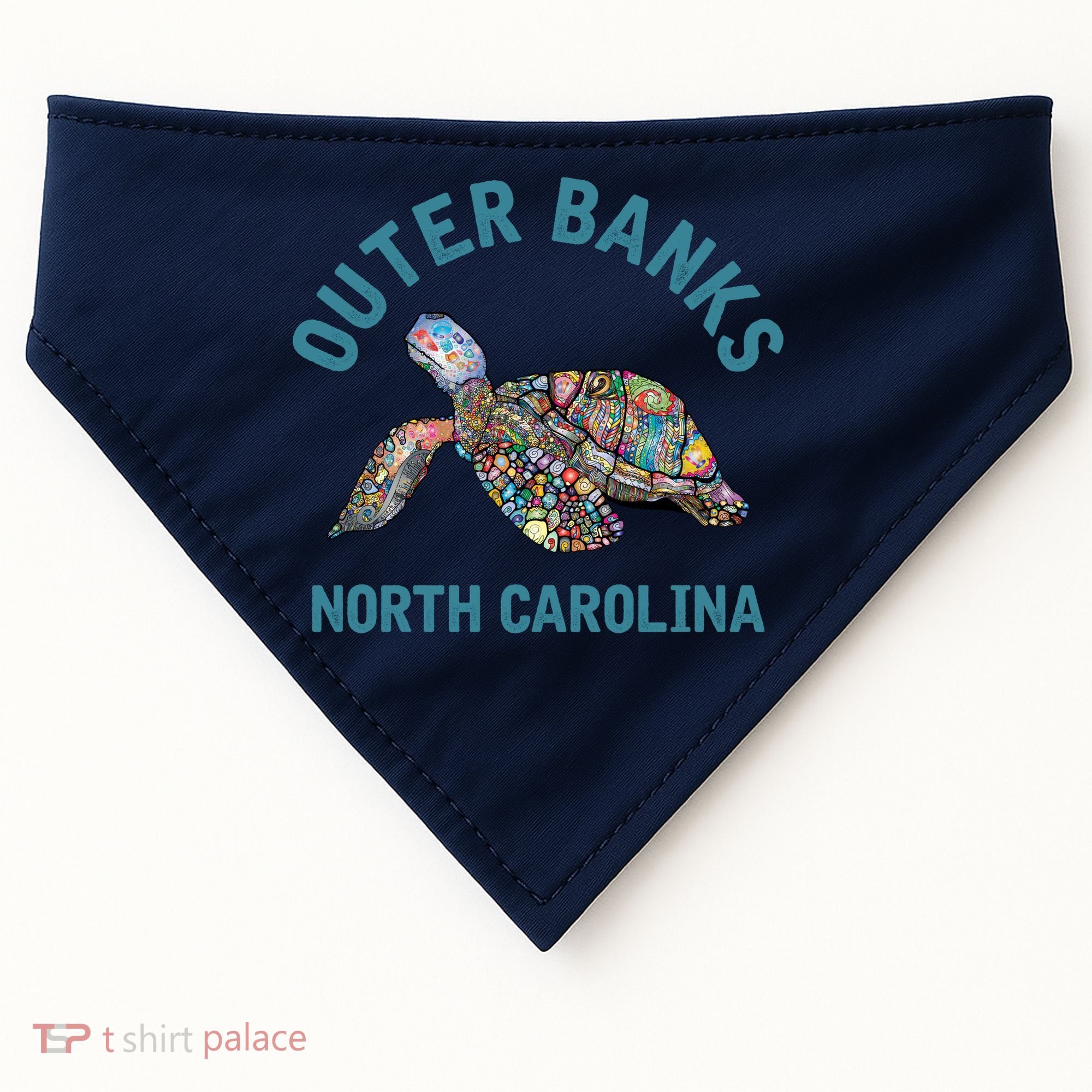 Outer Banks North Carolina NC Beach USA-Made Doggie Bandana