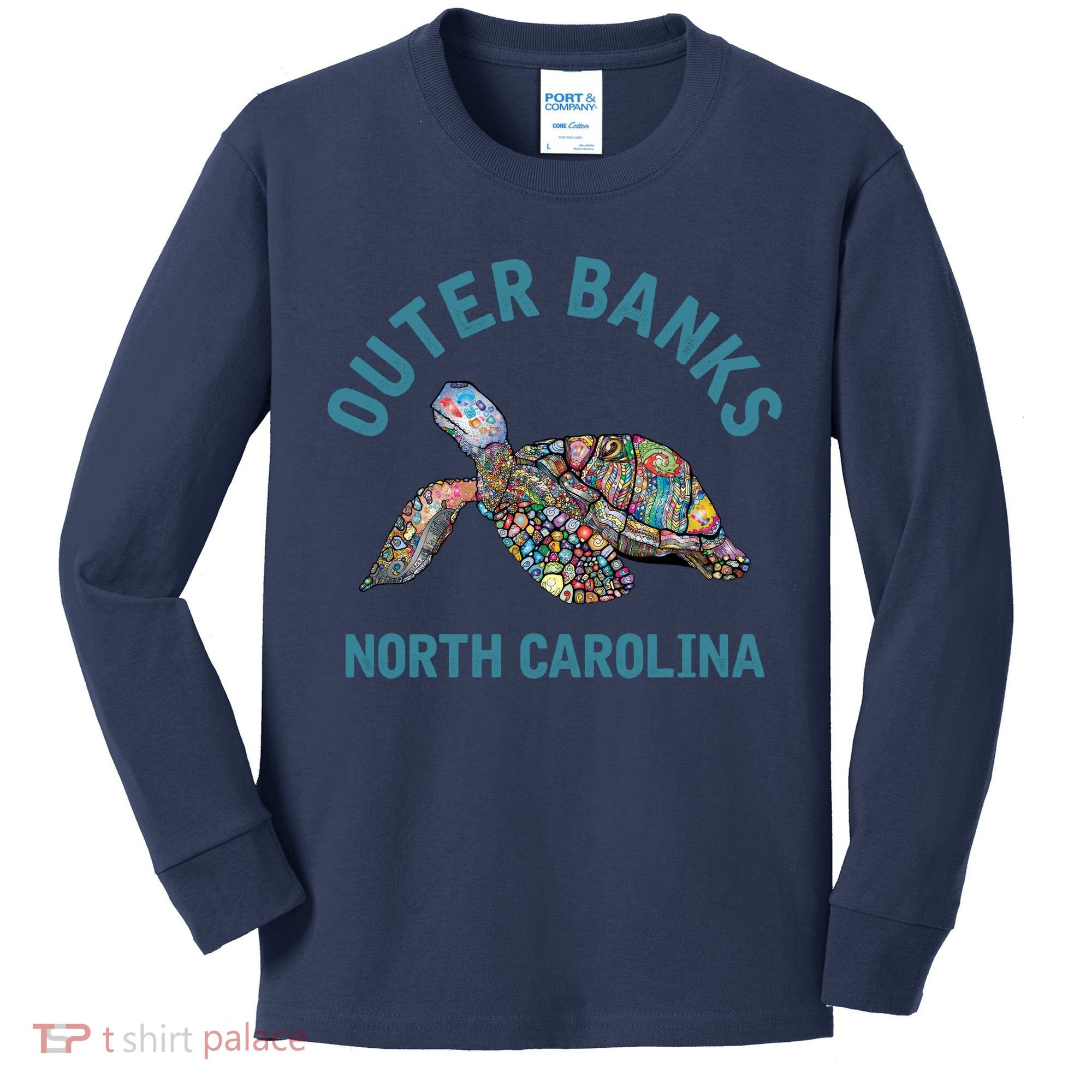Outer Banks North Carolina NC Beach Kids Long Sleeve Shirt