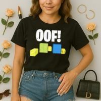 Oof! Blox Noob Funny Gamer Gift Comfort Colors Boxy T-Shirt thumb 2