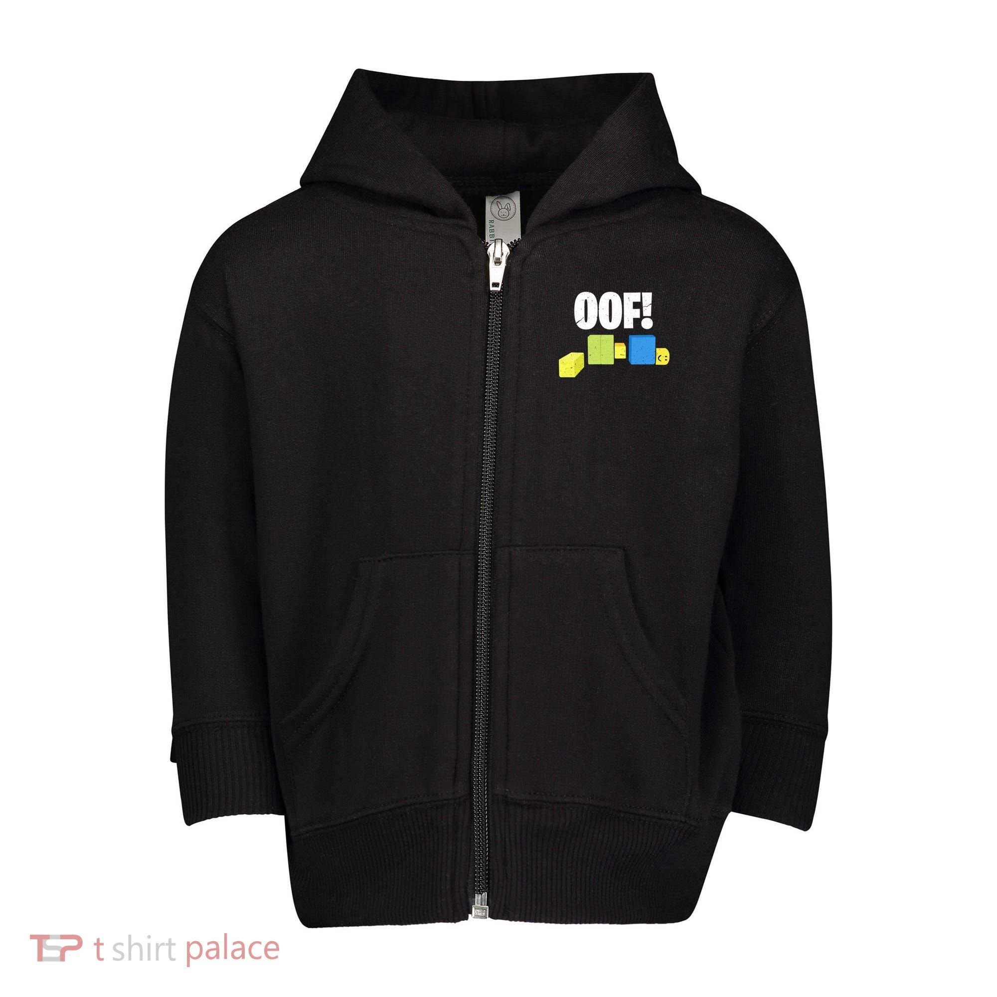 Oof! Blox Noob Funny Gamer Gift Toddler Zip Fleece Hoodie