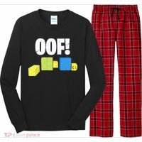Oof! Blox Noob Funny Gamer Gift Long Sleeve Pajama Set thumb 0