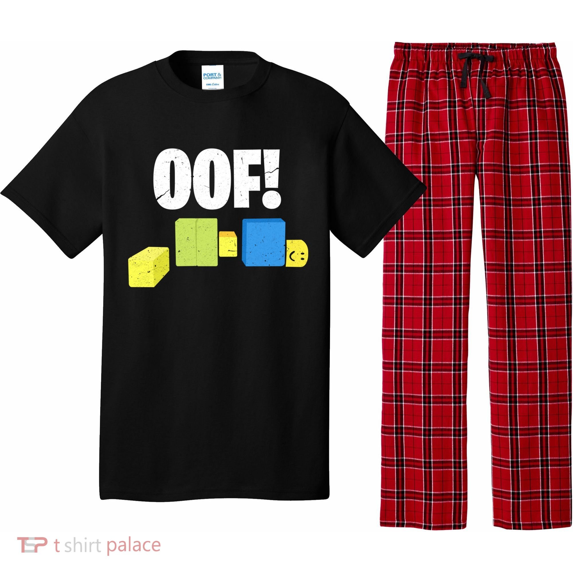 Oof! Blox Noob Funny Gamer Gift Pajama Set
