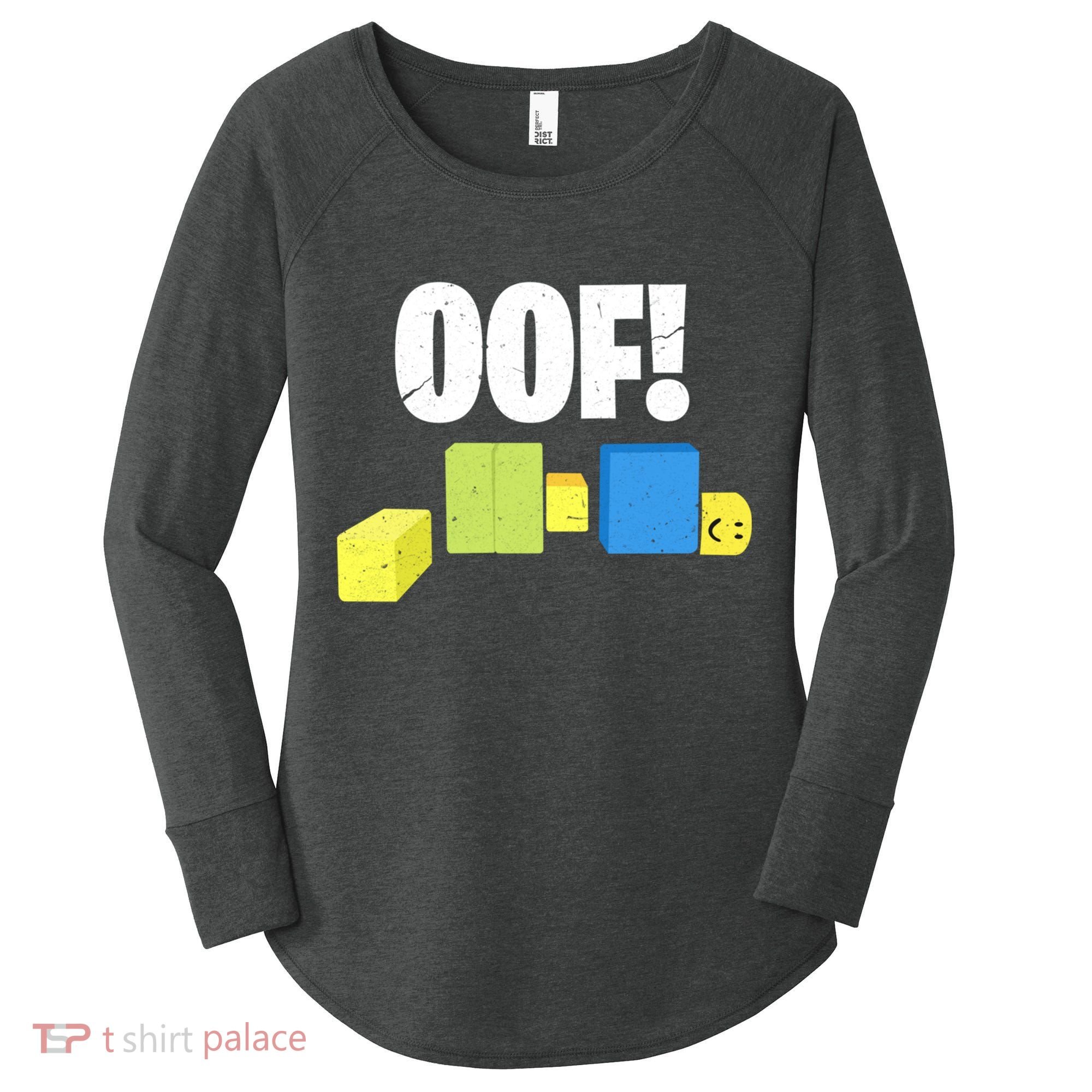 Oof! Blox Noob Funny Gamer Gift Women's Perfect Tri Tunic Long Sleeve Shirt